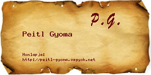 Peitl Gyoma névjegykártya